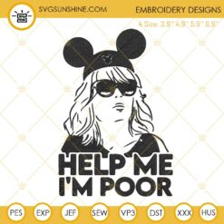 Help Me Im Poor Embroidery Design, Bridesmaids Embroidery File
