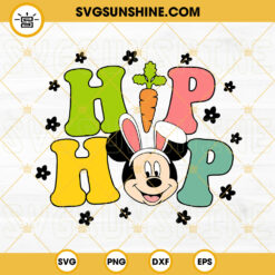 Hip Hop Mickey Easter SVG, Cute Bunny Ears SVG, Disney Mouse Easter Day SVG PNG DXF EPS Cricut Files