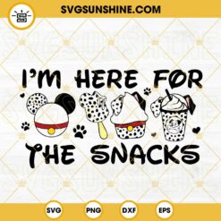 I'm Just Here For The Snacks SVG, 101 Dalmatians SVG, Drinks And Foods SVG, Disney Family SVG PNG DXF EPS