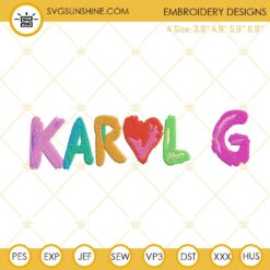 Karol G 2023 Embroidery Design, La Bichota Embroidery File