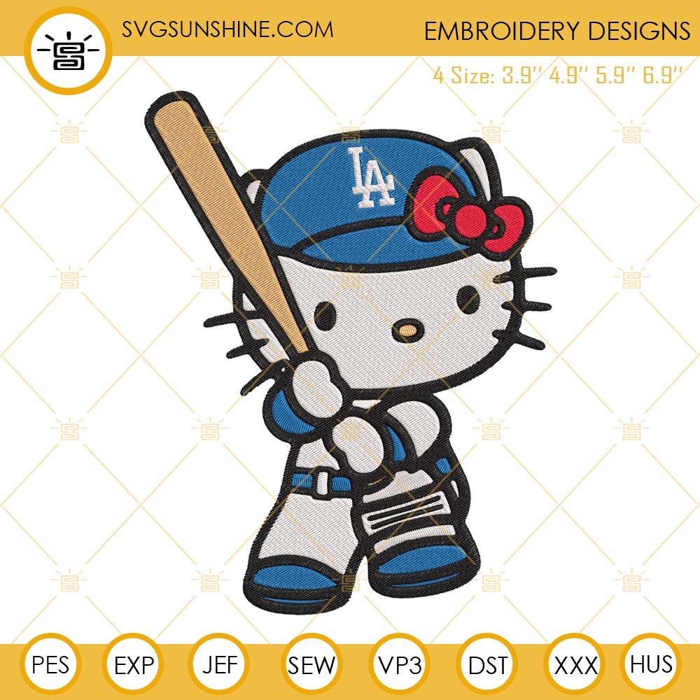 Los Angeles Dodgers Bad Bunny Embroidery, Dodgers MLB Baseball Embroidery,  Embroidery Design File