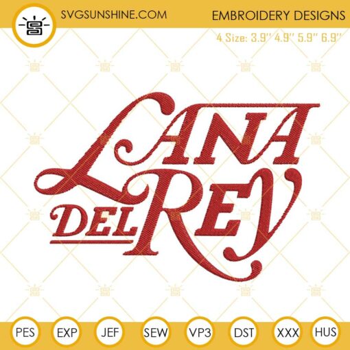 Lana Del Rey Embroidery Designs Digital Download File