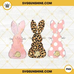 Leopard Bunnies PNG, Cute Easter Bunny PNG Sublimation File