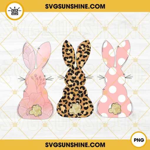 Leopard Bunnies PNG, Cute Easter Bunny PNG Sublimation File