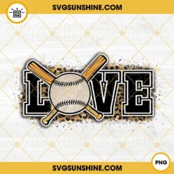 Love Baseball PNG, Leopard Print PNG, Baseball Mom PNG Sublimation Design