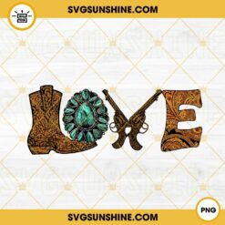 Love Cowboy PNG, Colt PNG, Turquoise Gemstone PNG, Western PNG