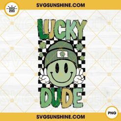 Lucky Dude PNG, Smiley Banie Shamrock PNG, Retro St Paddy Day PNG Designs Download