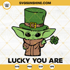 Baby Yoda Happy St. Patrick’s Day SVG, Baby Yoda Leprechaun Hat Shamrock SVG, Saint Patricks Day SVG, Baby Yoda SVG