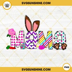 Bunny Split Monogram PNG, Cute Easter Bunny PNG Sublimation Digital Download