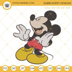 Mickey Laugh Embroidery Design, Funny Disney Machine Embroidery File