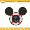 Mickey Anchor Machine Embroidery Design, Disney Cruise Line Embroidery File