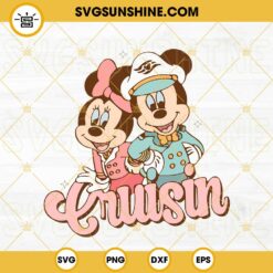 Mickey And Minnie Cruisin SVG, Cruise Trip SVG, Disney Cruise Line SVG PNG DXF EPS Files