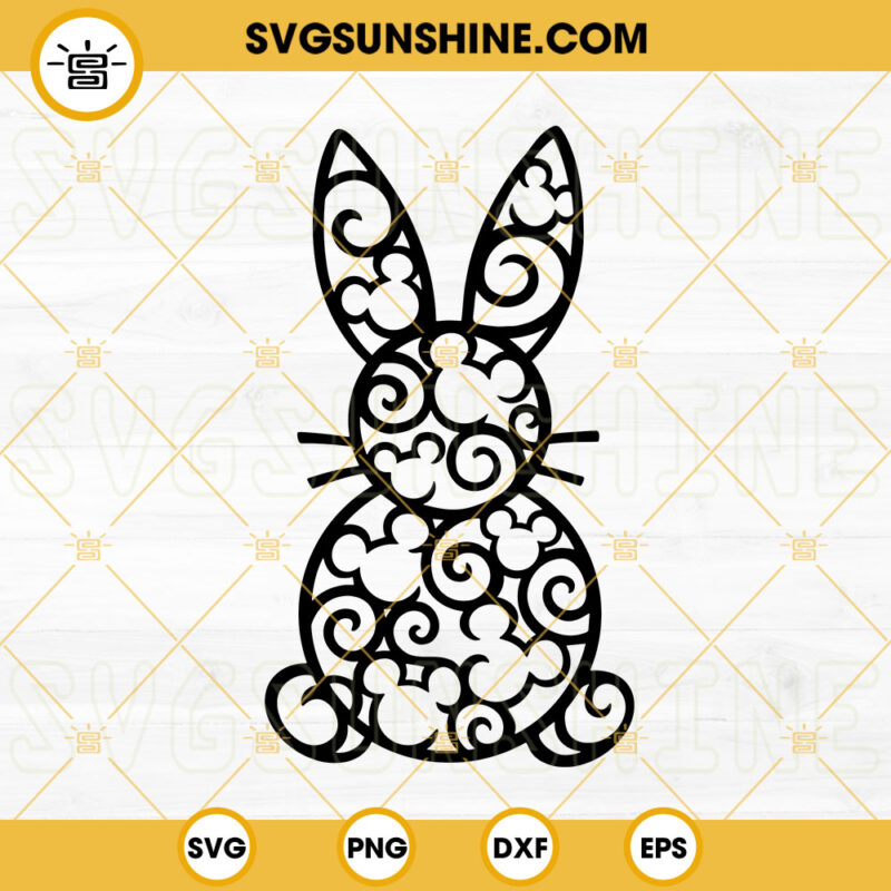 Mickey Easter Bunny SVG, Rabbit SVG, Disney World Easter SVG PNG DXF ...