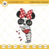 Minnie Mouse Drink Wine Embroidery Design, Disney Vacation 2023 Embroidery File