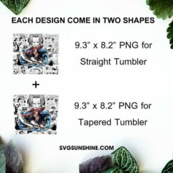 Shanks 20oz Skinny Tumbler Template PNG, One Piece Skinny Tumbler Design PNG