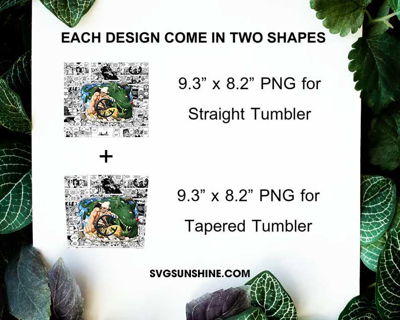 Usopp 20oz Skinny Tumbler Template PNG, One Piece Skinny Tumbler Design PNG