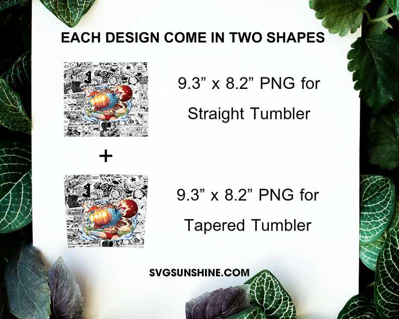 Franky 20oz Skinny Tumbler Template PNG, One Piece Skinny Tumbler Design PNG