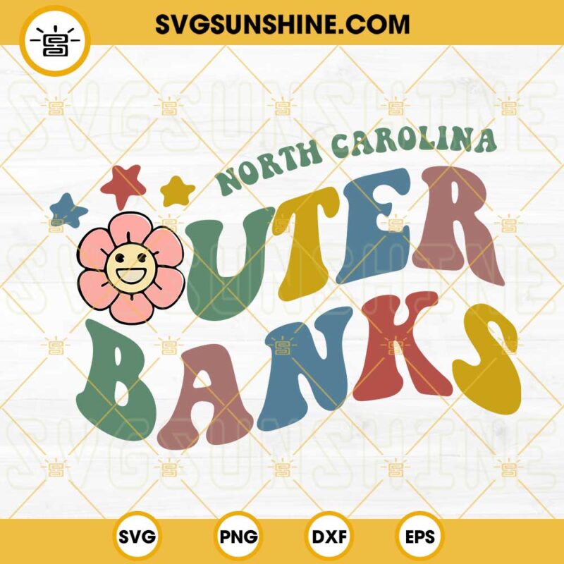 North Carolina Outer Banks SVG, Retro Pogue Life SVG, OBX SVG, Paradise ...