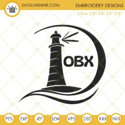 OBX Lighthouse Embroidery Designs, Outer Banks Embroidery Files
