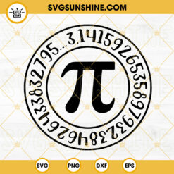 Pi Logo SVG, 3 14 Number SVG, Mathematics SVG, Pi Day SVG PNG DXF EPS Cut Files