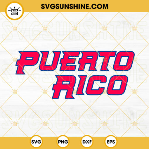 Puerto Rico Baseball SVG, Puerto Rico SVG, PR Baseball Logo SVG PNG DXF EPS