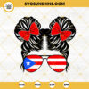 Puerto Rico Kidlife SVG, Messy Bun Girl Little Girl SVG, Puerto Rico SVG PNG DXF EPS Files