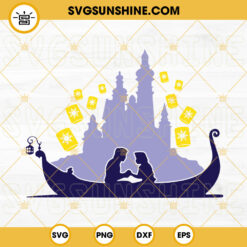 Rapunzel Flynn On Boat SVG, At Last I See The Light SVG, Disney Couples SVG, Tangled SVG PNG DXF EPS