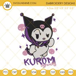 Kuromi Dynasty Embroidery Design, Hello Kitty Characters Embroidery File