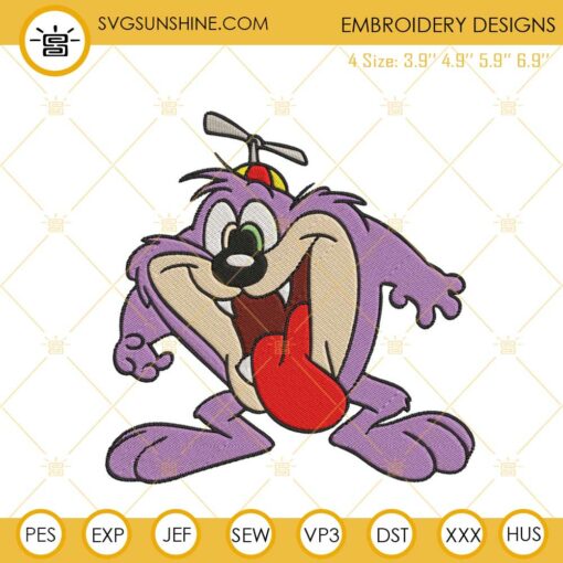 Dizzy Devil Embroidery Design, Looney Tunes Embroidery File