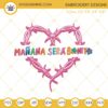 Manana Sera Bonito Heart Tattoo Embroidery Designs, Karol G Song Embroidery Files