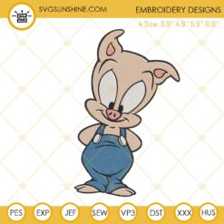 Hamton J Pig Embroidery Designs, Tiny Toon Adventures Characters Embroidery Files