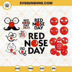 Red Nose Day SVG Bundle, Fund Raising SVG, Red Nose 2023 SVG PNG DXF EPS Cutting Files
