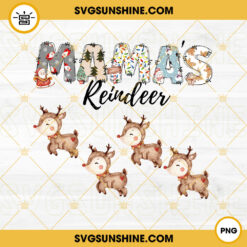 Mamas Reindeer PNG, Family PNG, Christmas Mom PNG, Cute Mothers Day PNG Digital Download