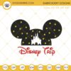 Disney Trip Embroidery Designs, Mickey Mouse Ears Castle Embroidery Files
