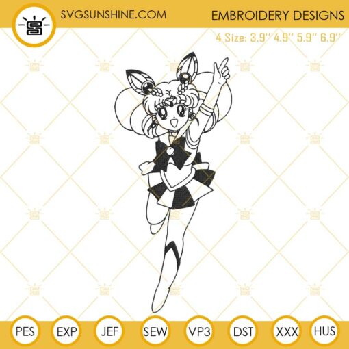 Usagi Tsukino Embroidery Designs, Sailor Moon Embroidery Files