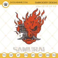 Samurai Embroidery Design, Cyberpunk 2077 Embroidery File