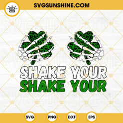 Shake Your SVG, Skeleton Hand Boob Shamrock Leopard SVG, Lucky Woman SVG, St Patricks Day SVG Cricut Silhouette