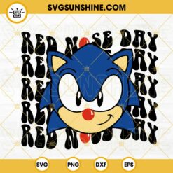 Sonic Red Nose Day SVG, Comic Relief SVG PNG DXF EPS