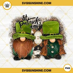 St Patricks Day Gnomes Coupe PNG, Leopard Print PNG, Luck Of The Irish PNG Design