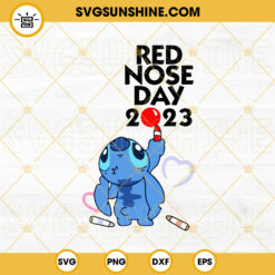 Stitch Red Nose Day 2023 SVG PNG DXF EPS Digital Download