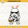 Stormtrooper Easter Bunny SVG, Easter Egg Basket SVG, Easter Star Wars SVG PNG DXF EPS