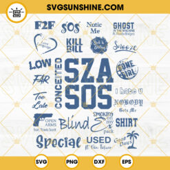Sza Sos SVG, Sos Album SVG, Sza North American Tour 2023 SVG PNG DXF EPS