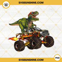 T Rex With Monster Truck PNG, Dinosaur PNG, Extreme Vehicle PNG Sublimation Designs