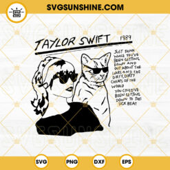Taylor Swift With Cat SVG, Karma Cat SVG, Eras Tour PNG, Swiftie SVG PNG DXF EPS Digital Download
