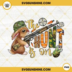 The Hunt Is On PNG, Egg Hunting PNG, Funny Easter Bunny Boy PNG Digital File