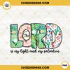 The Lord Is Light And Solvation PNG, Flower PNG, Christian Quotes PNG Digital Download