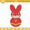 The Flash Easter Peep Embroidery File, Superhero Bunny Embroidery Design