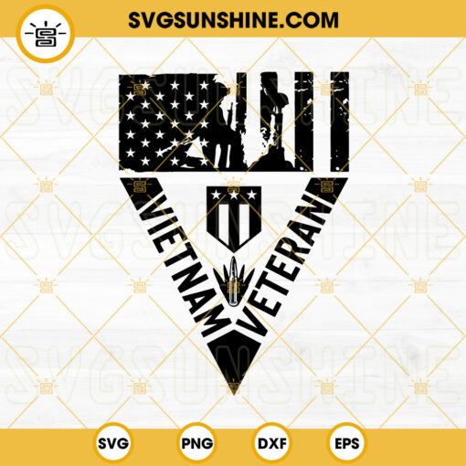 Vietnam Veteran SVG, American Flag SVG, US Army SVG PNG DXF EPS Cut Files
