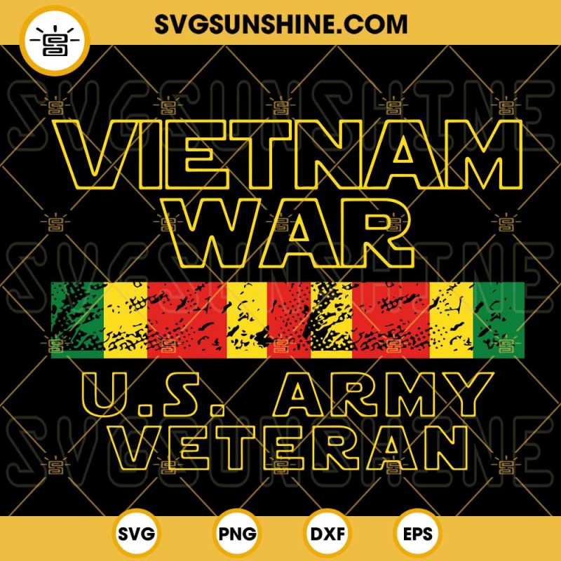 Vietnam War US Army Veteran SVG, Military SVG, Vietnam Veteran Flag SVG