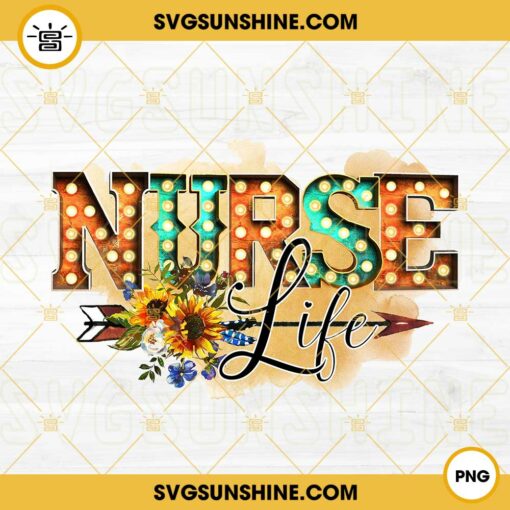 Western Nurse Life PNG, Sunflower PNG, Arrow PNG, Nursing PNG Designs Download